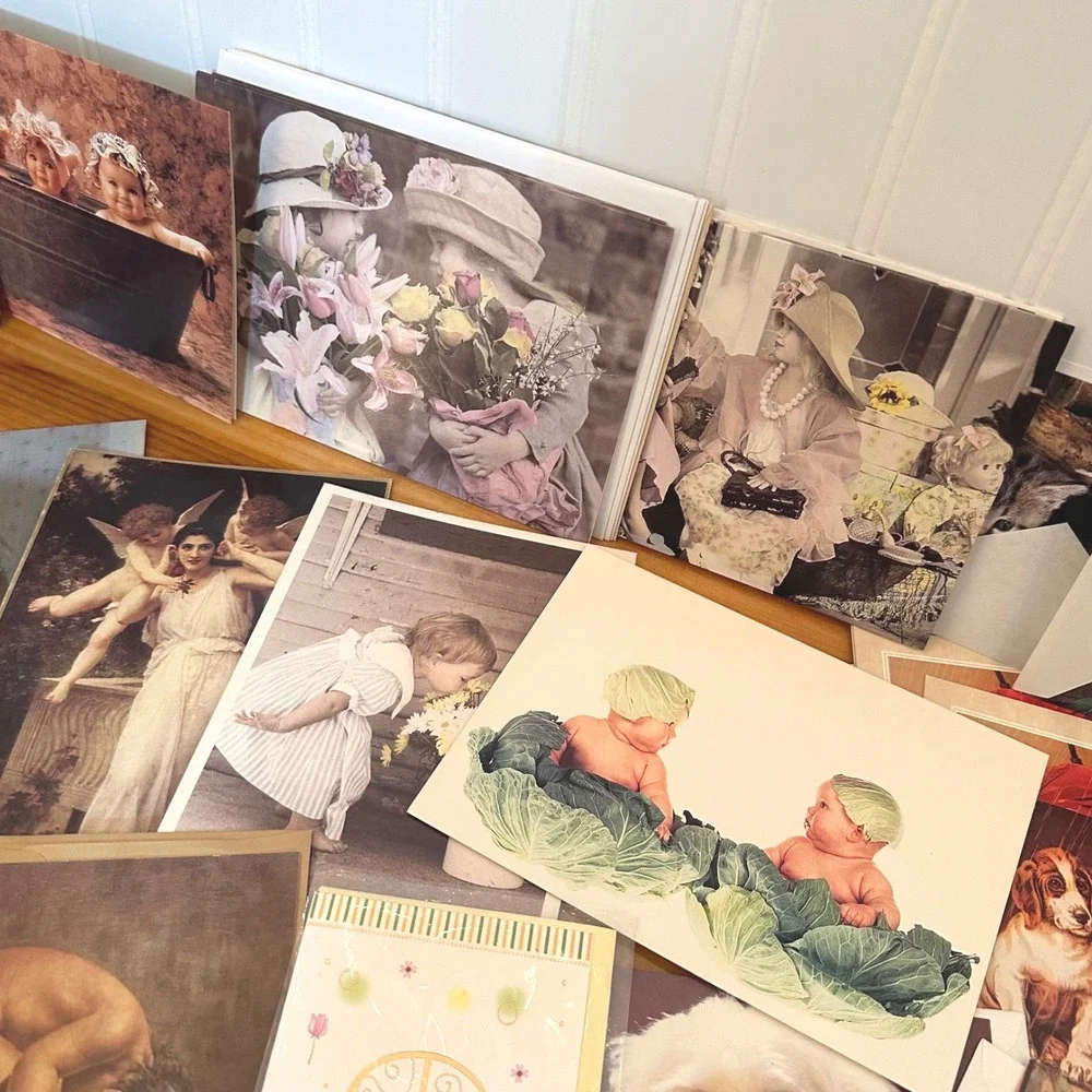 Unbranded Large Greeting Card Lot Mixed Excellent Vintage Nature Animal HBD